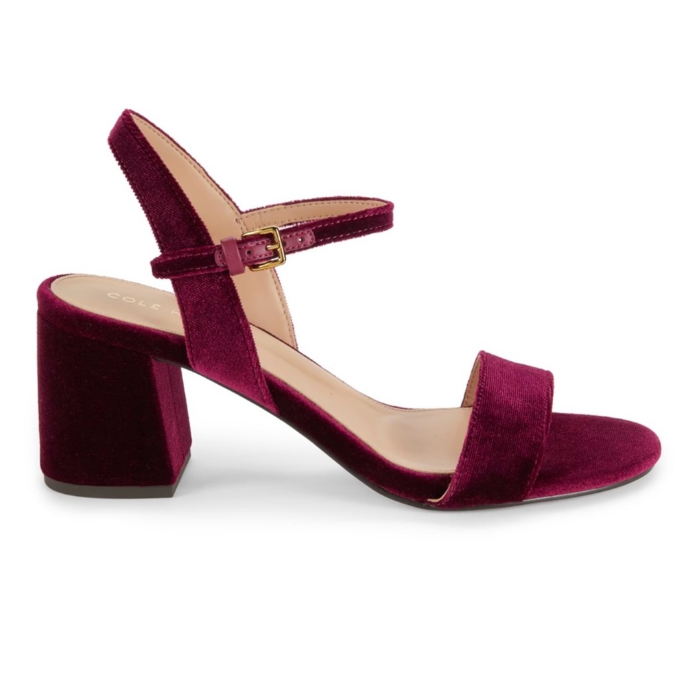 Cole Haan Women's Velvet Heels - Deep Red